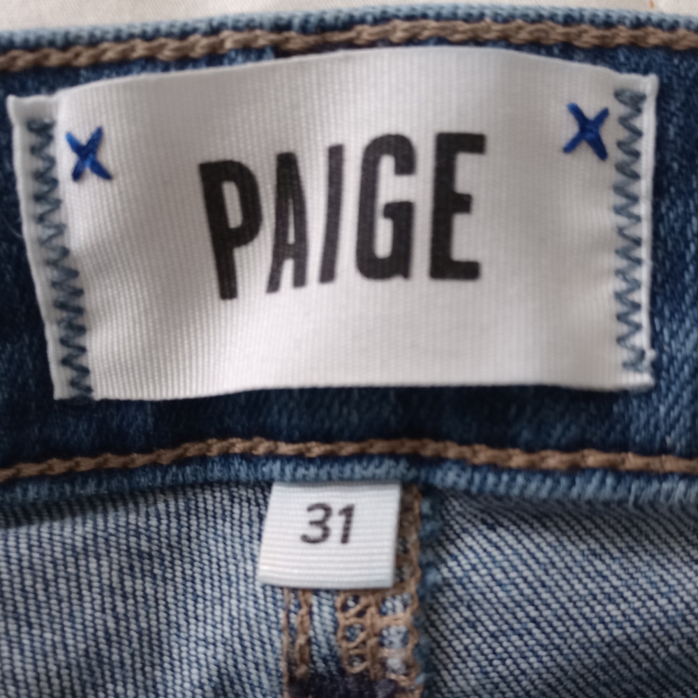 PAIGE DENIM | Hoxton Slim Crop Jeans inCroatia With Frayed Hem Size 31 - Picture 2 of 6